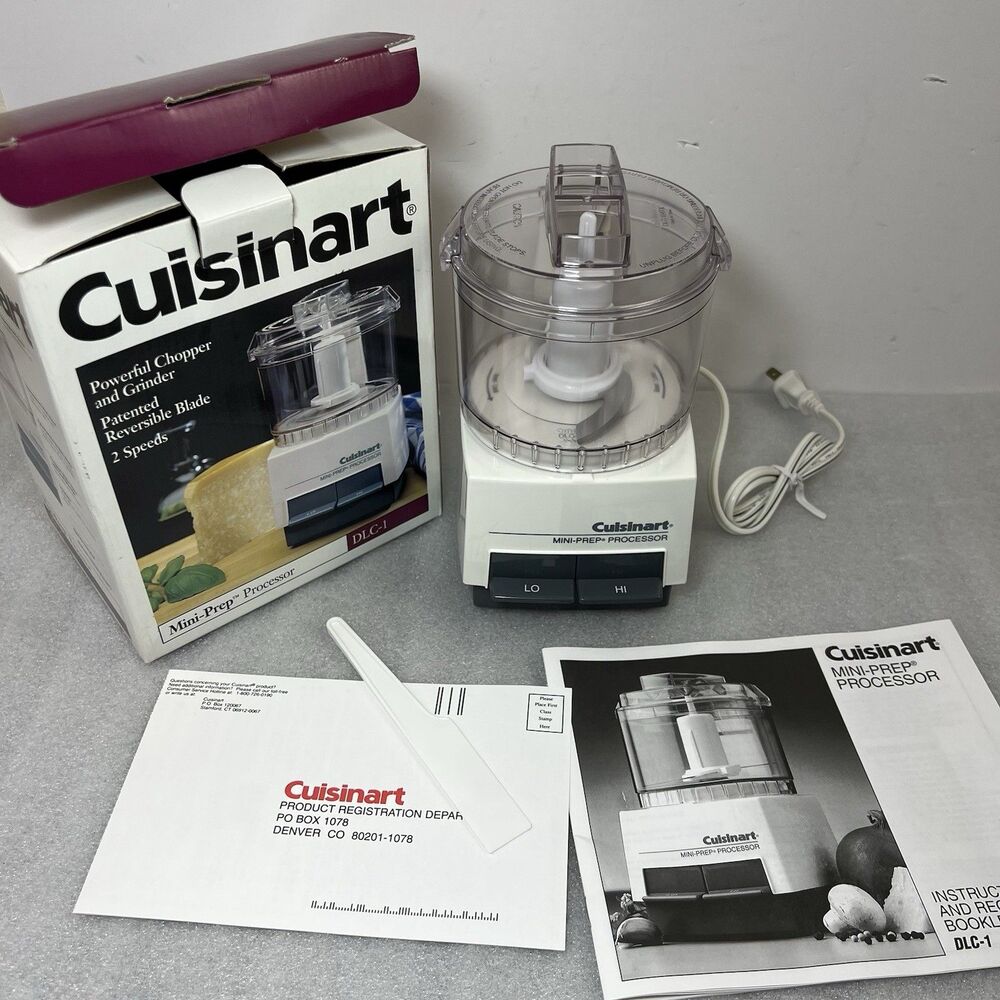 Cuisinart DLC-1 Mini Prep Food Processor 2 Speed Chopper Grinder 21 Oz Capacity